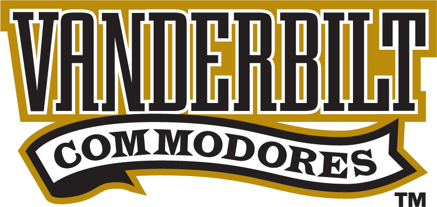 Vanderbilt Commodores 1999-2004 Wordmark Logo t shirts iron on transfers